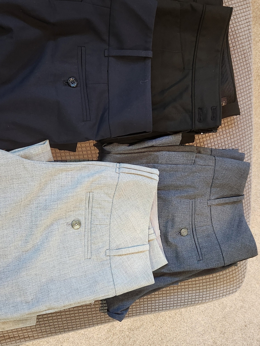 Cassidy Fit. 6S.Mixed Dress Pants Bundle in Black, Navy, Gray, and Light Gray